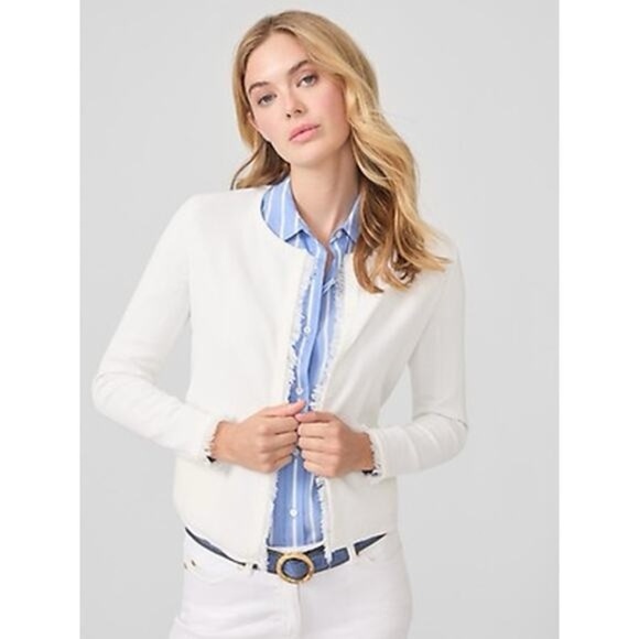 J Mclaughlin Marie Cardigan in White Coastal size xs - Picture 1 of 5